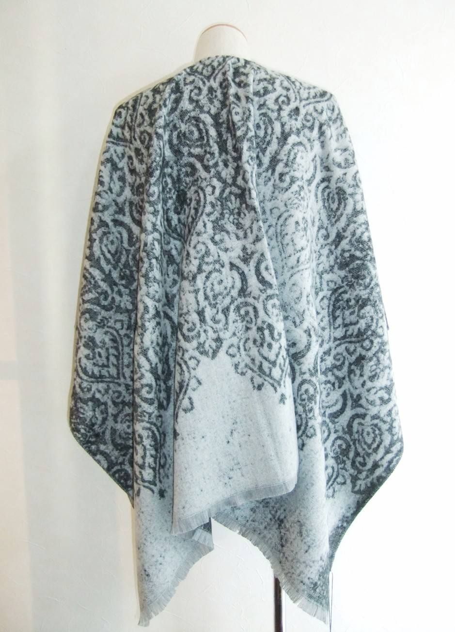 giannetto portofino (ジャンネット ポルトフィーノ) ジャカード ストール (GRAY)
