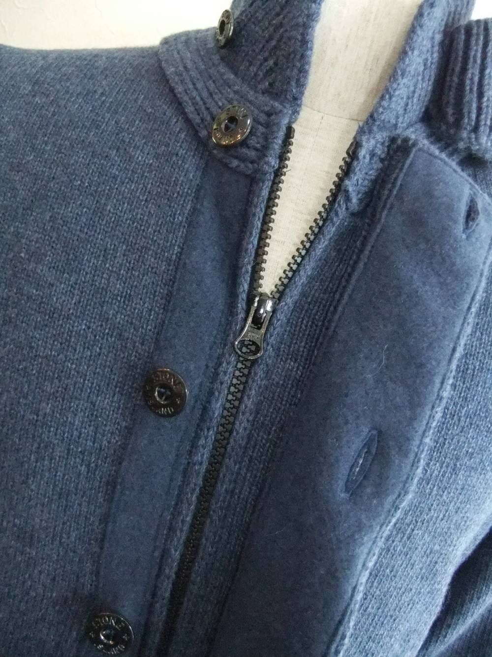 STONE ISLAND - スタンドカラーニットカーディガン 50LA3
