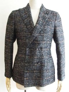 EASY DOUBLE BREASTED GLEN CHECK JACKET   32905Q-A43557/88