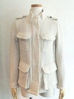 FANCY TWEED MILITARY JACKET