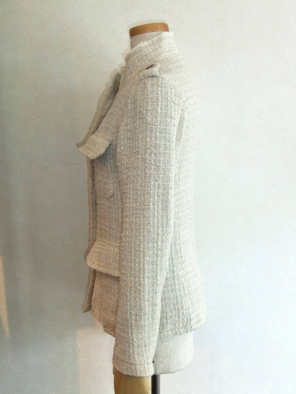 FANCY TWEED MILITARY JACKET