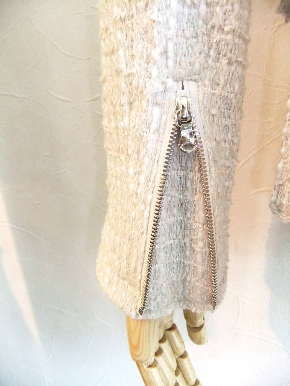 FANCY TWEED MILITARY JACKET