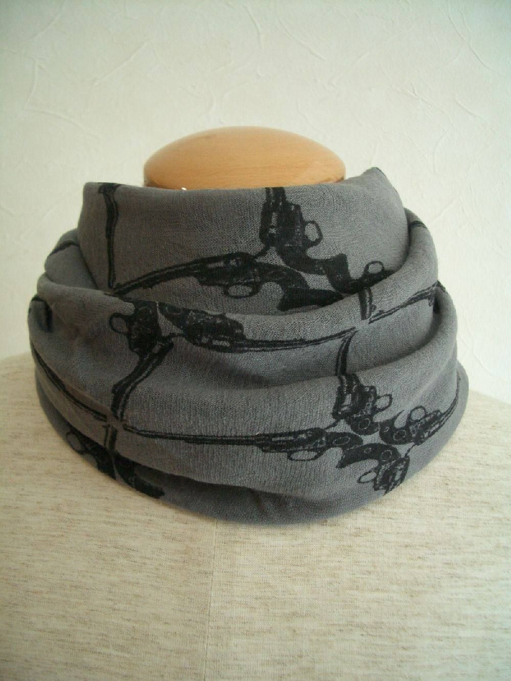 SUPER WOOL GAUZE STOLE (gy)