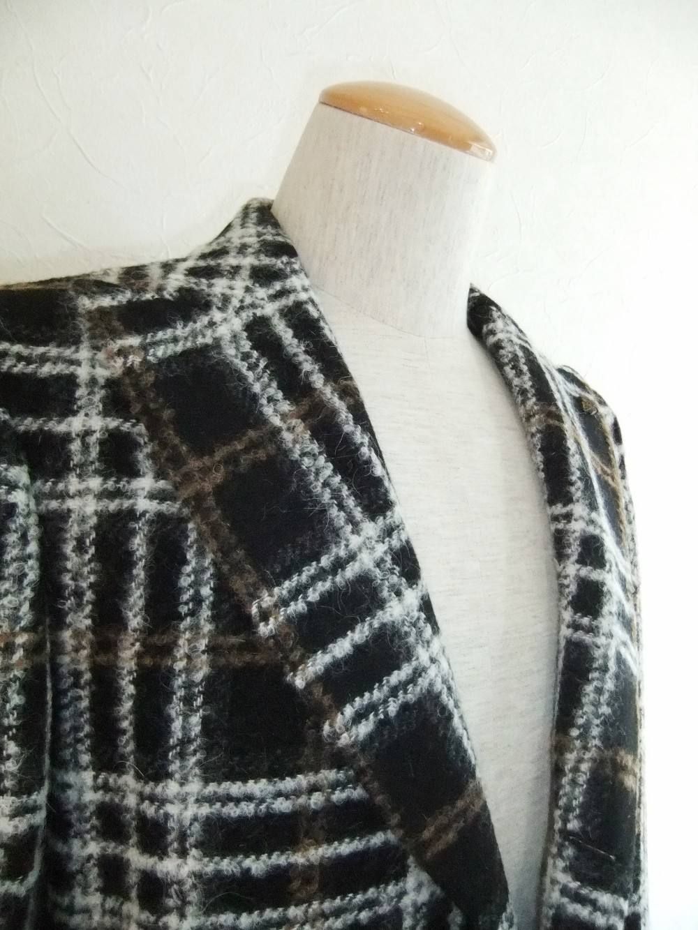 WOOL BOUCLE CHECK JACKET  G50033BO-G5476/604