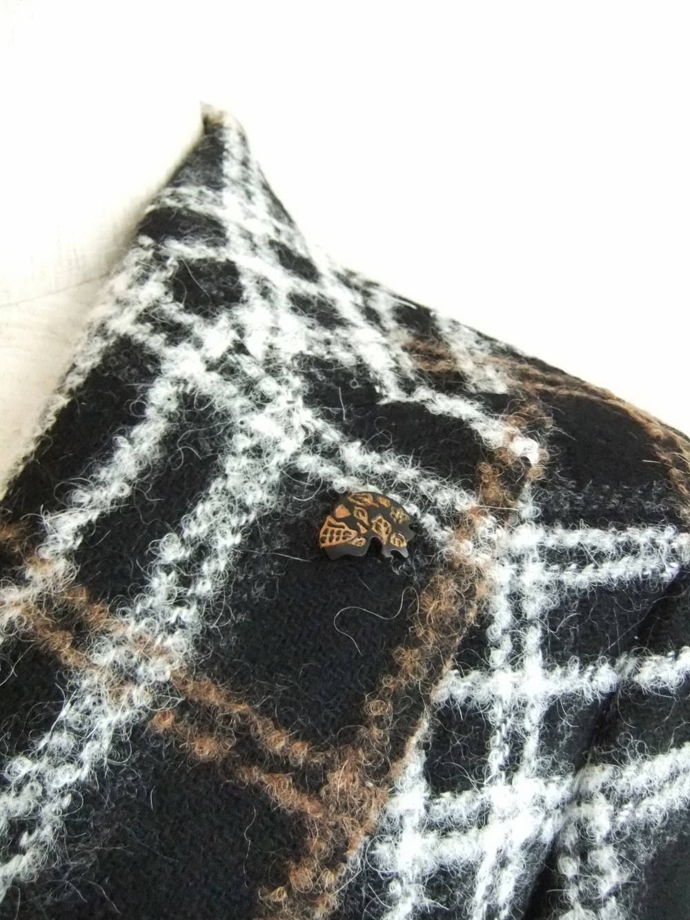 WOOL BOUCLE CHECK JACKET  G50033BO-G5476/604