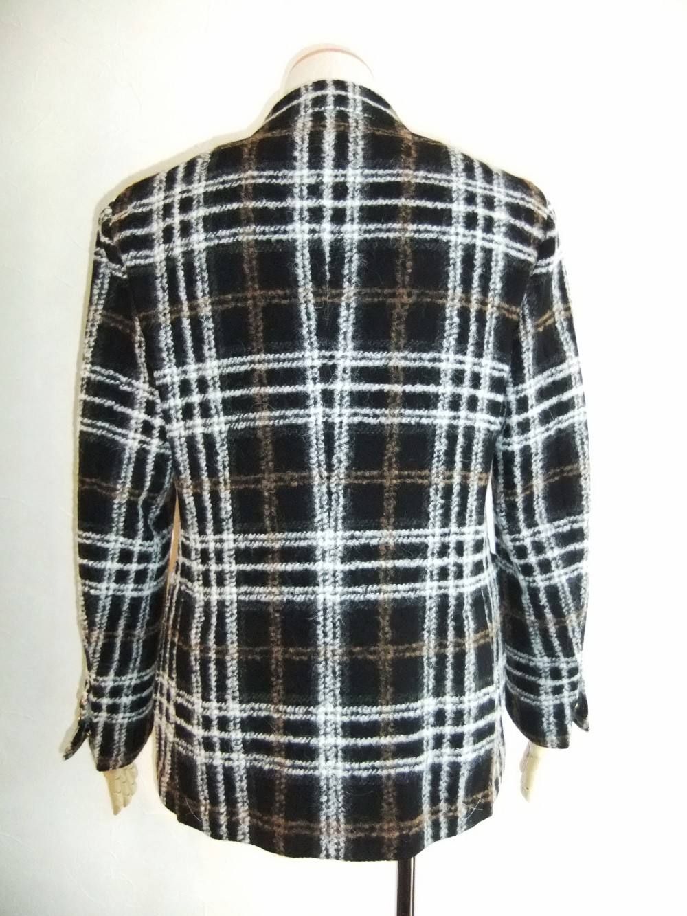 WOOL BOUCLE CHECK JACKET  G50033BO-G5476/604