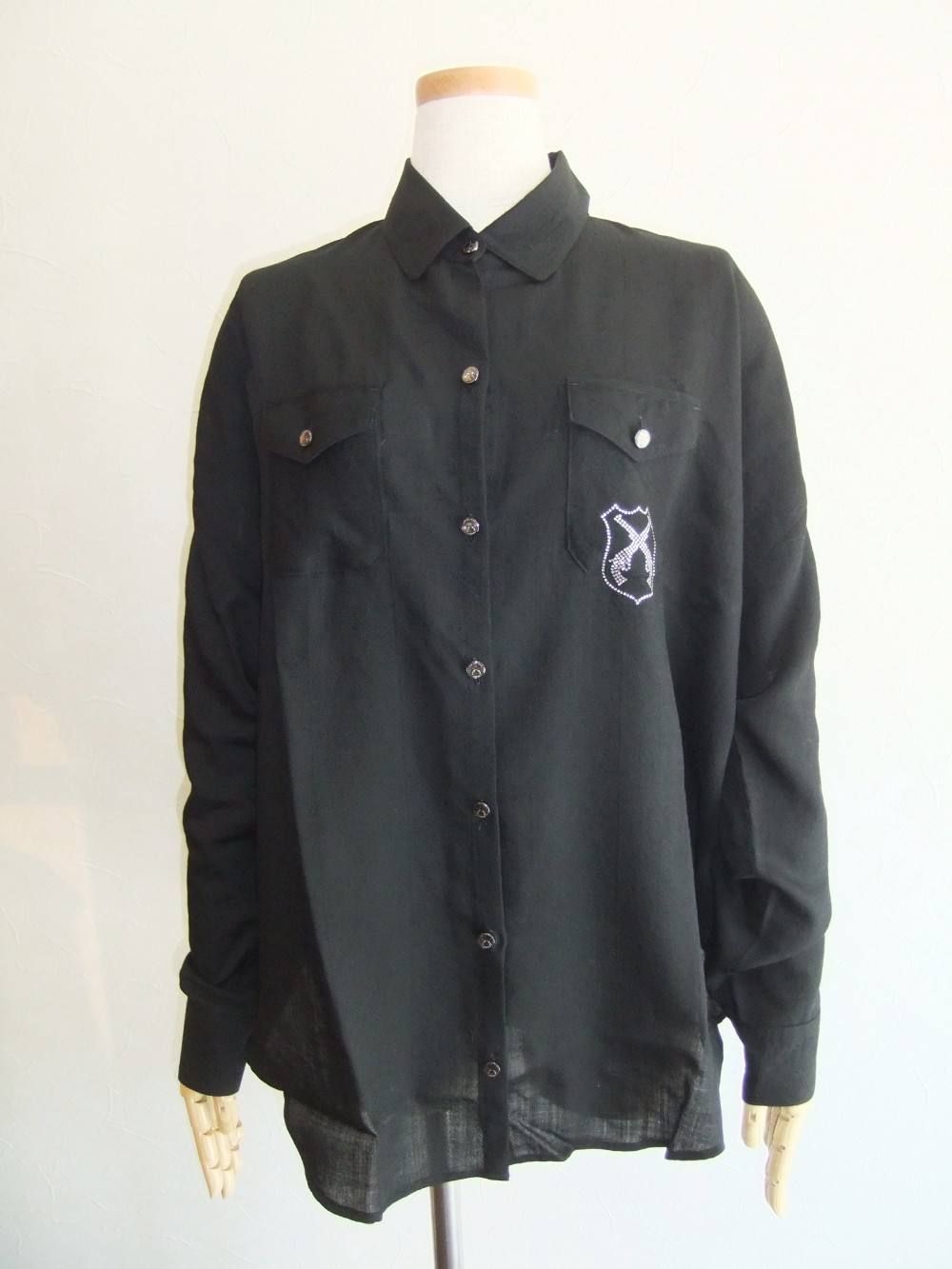 WOOL TWILL WIDE SHIRT