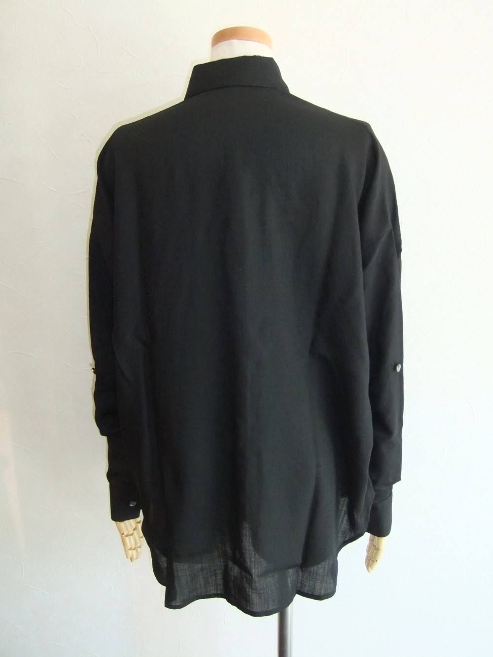 WOOL TWILL WIDE SHIRT