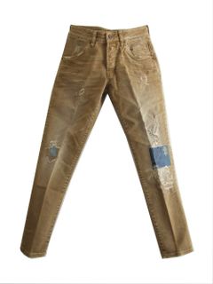 COLOR DAMAGE ANKLE CUT DENIM カラーダメージデニム