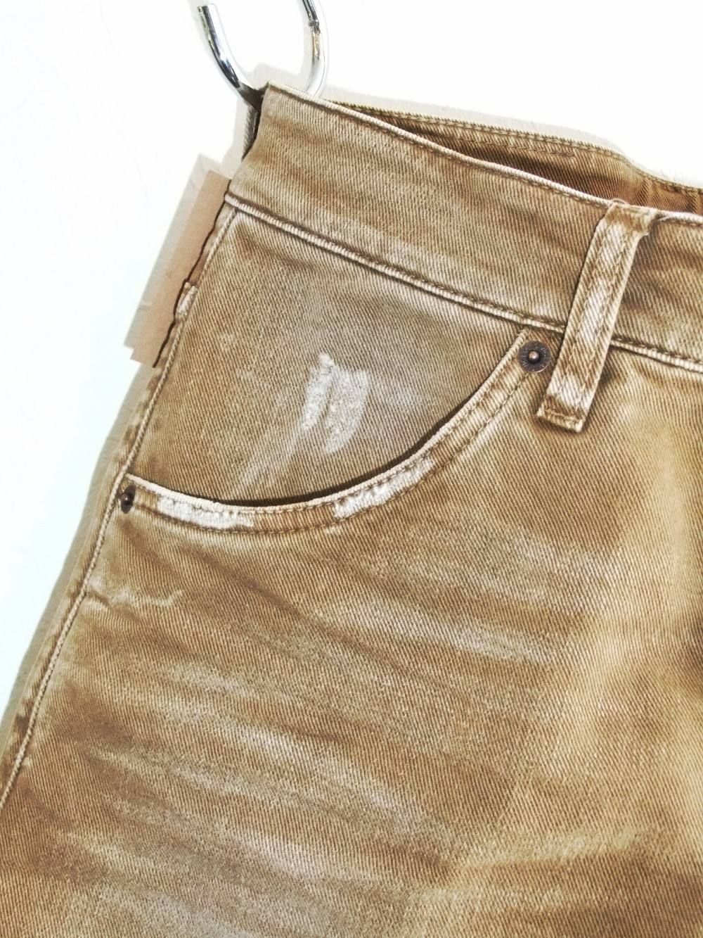 COLOR DAMAGE ANKLE CUT DENIM カラーダメージデニム