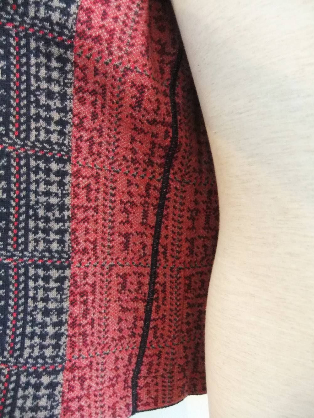 LARDINI (ラルディーニ) ウール チェック ニット ジャケット