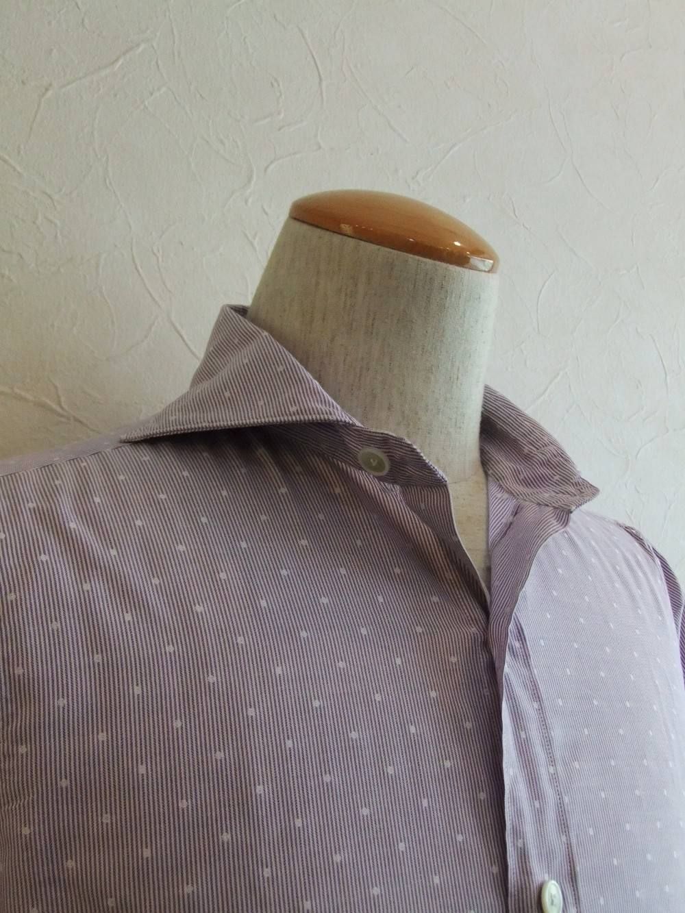 SIMONE THIN STRIPE AND DOT SHIRT ストライプ シャツ