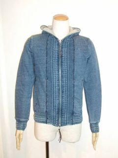 INDIGO ZIP UP HOODIE