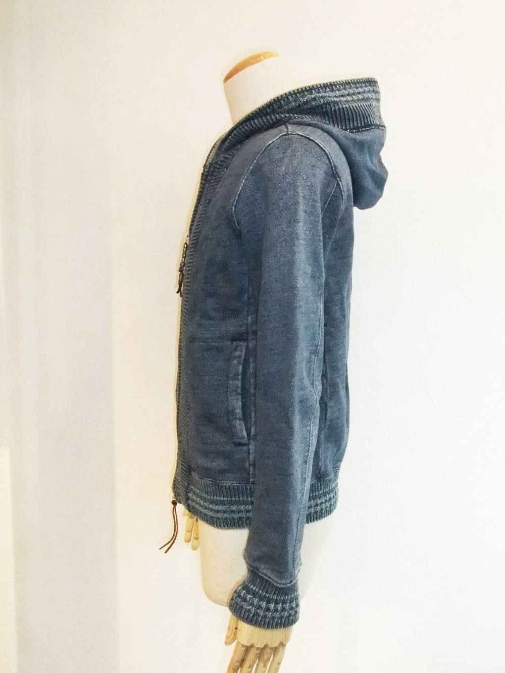 INDIGO ZIP UP HOODIE