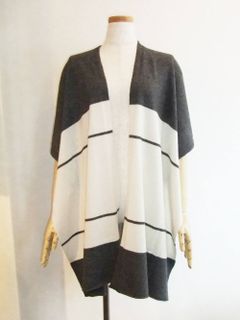CASHMERE INTARSIA PONCHO(BE)