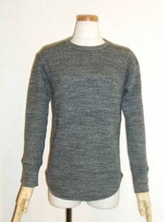 WAFFLE CREW NECK SWEAT (C.GY)