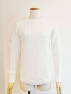 WAFFLE CREW NECK SWEAT (WH)