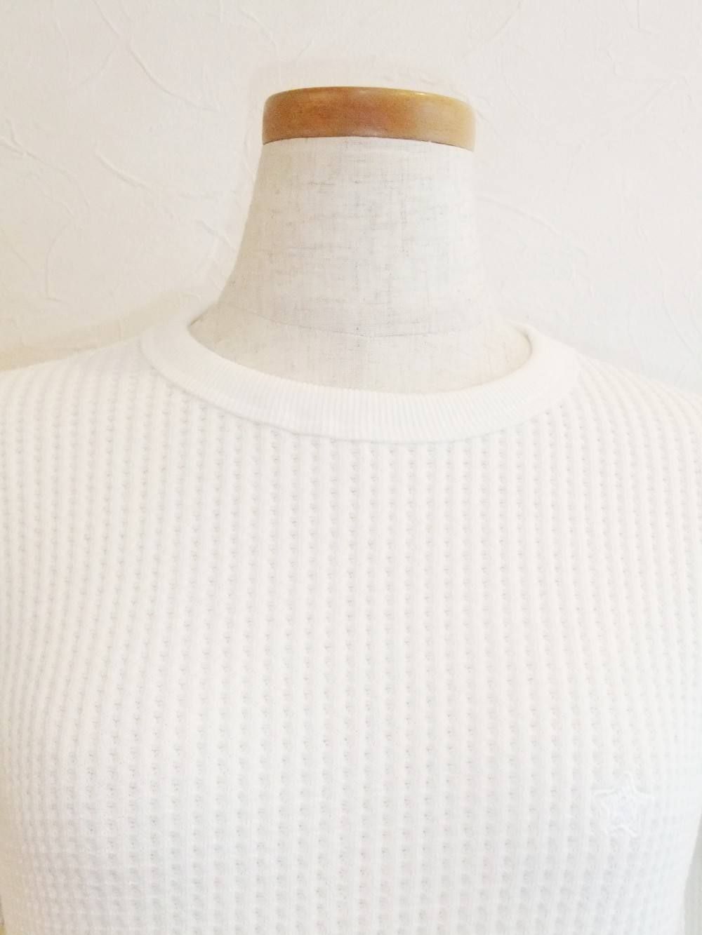 WAFFLE CREW NECK SWEAT (WH)
