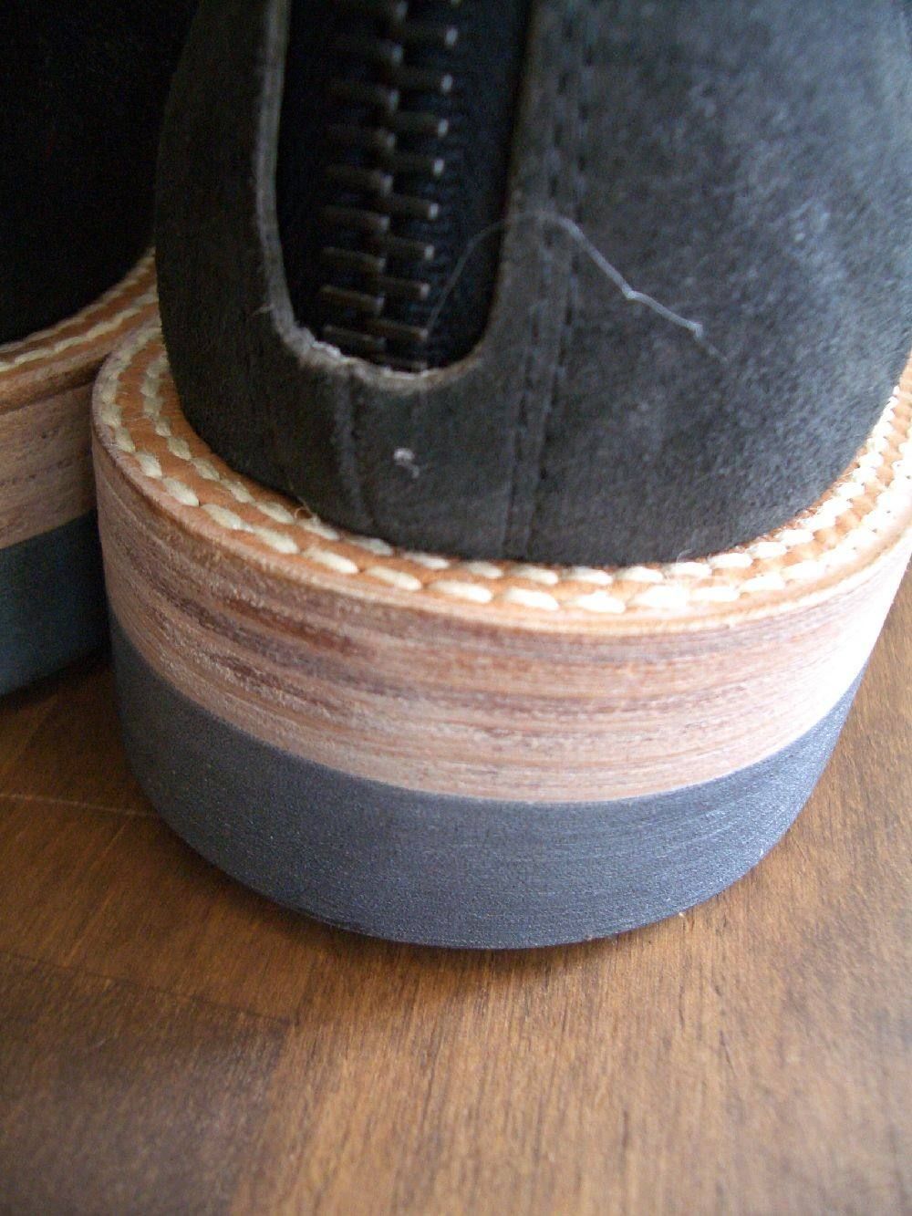 バックジップ カーフスウェードレザーソールブーツ GAVROCHE 559-01 (BLACK)