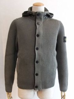 STONE ISLAND (ストーンアイランド) ウール リブ編み カーディガン
