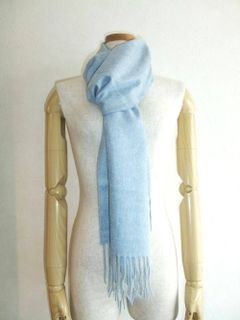 JOHNSTONS (ジョンストンズ) カシミヤ ストール ヴィンテージ ブルー