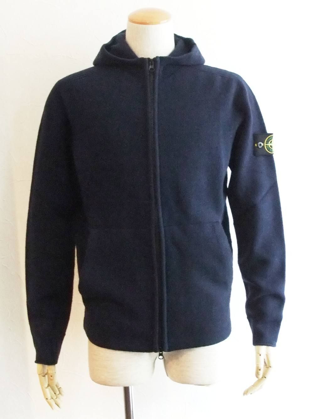 STONE ISLAND (ストーン アイランド) ネイヴィー ニット パーカー
