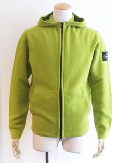 STONE ISLAND (ストーン アイランド) イエロー ニット パーカー