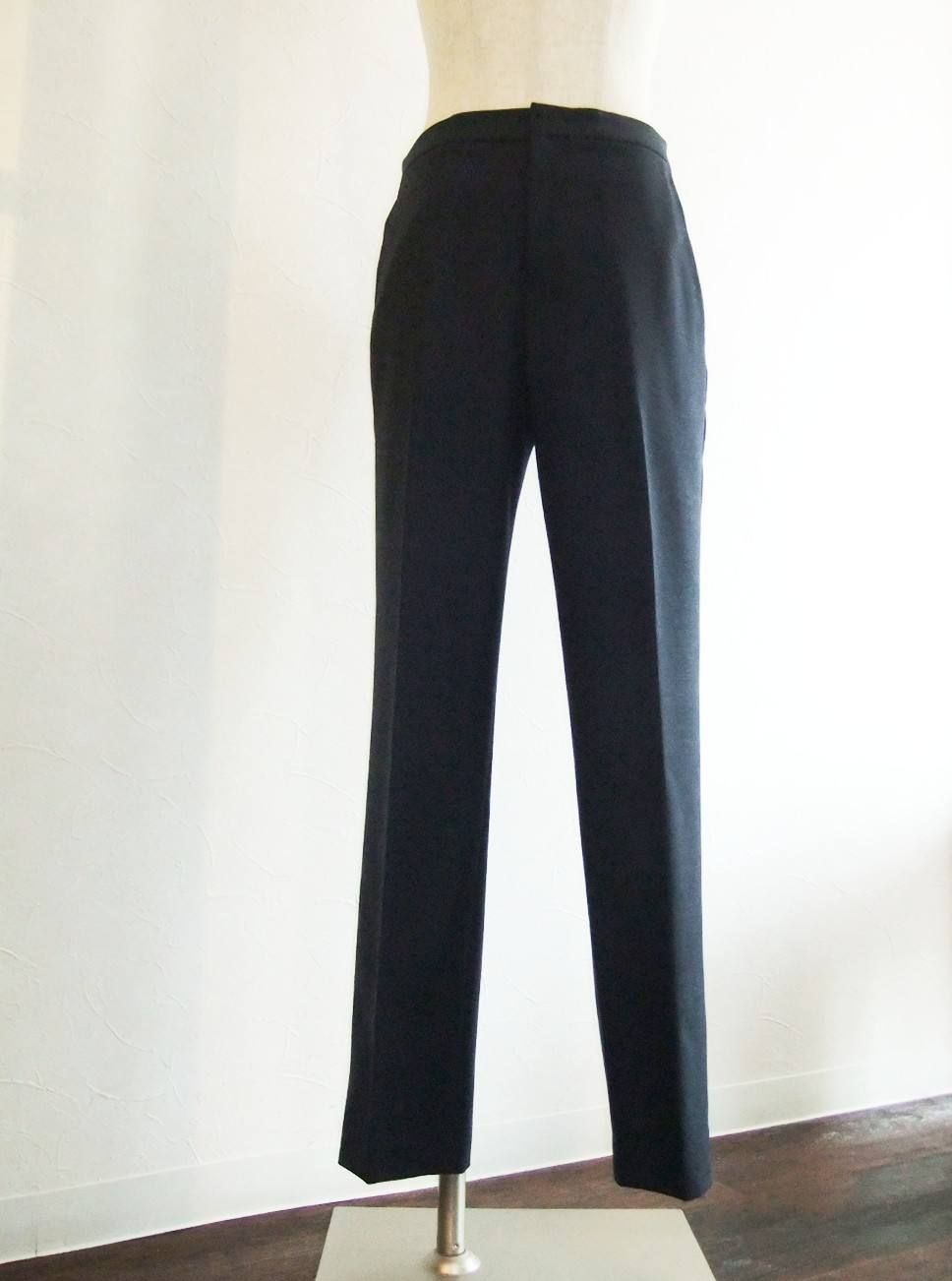 ウール混ストレッチ スラックス