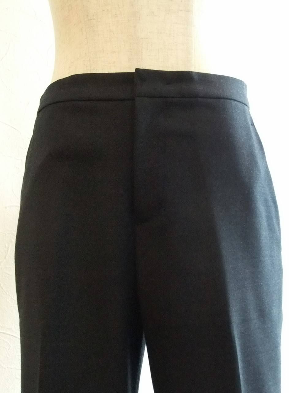 ウール混ストレッチ スラックス