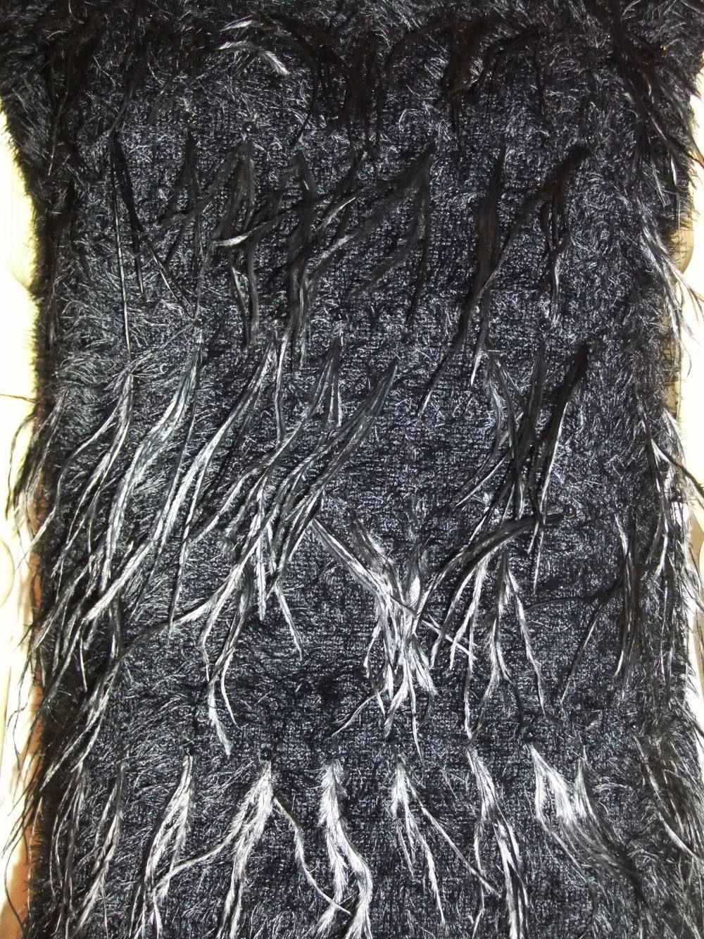 OSTRICH FEATHER KNIT PULL OVER