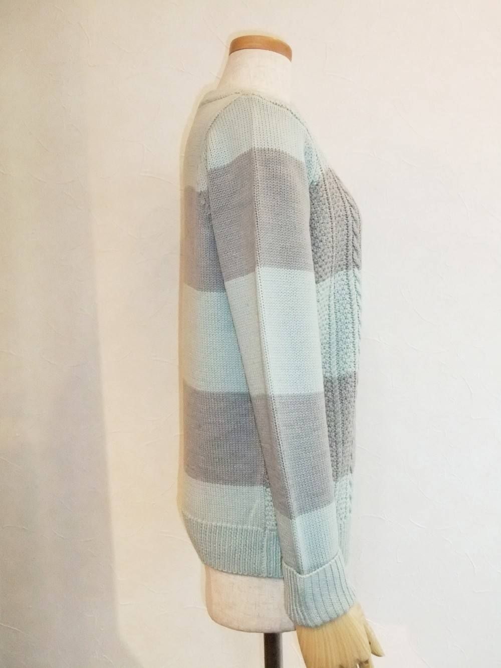 CABLE & BORDER KNIT PULL OVER