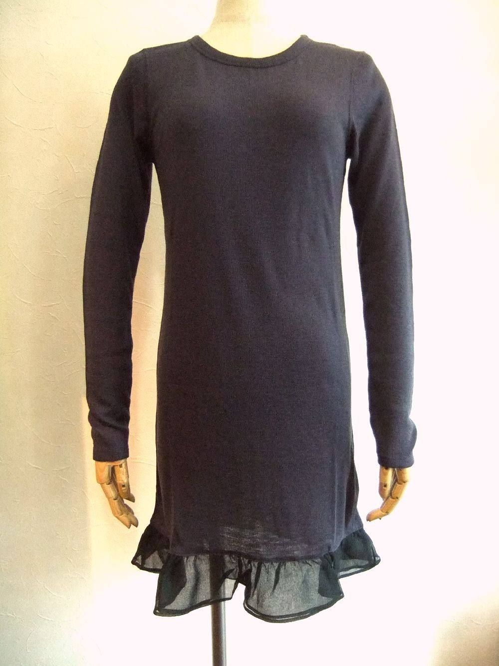 FRILL LONG LENGTH CRUE NECK