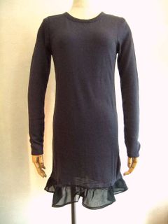 FRILL LONG LENGTH CRUE NECK