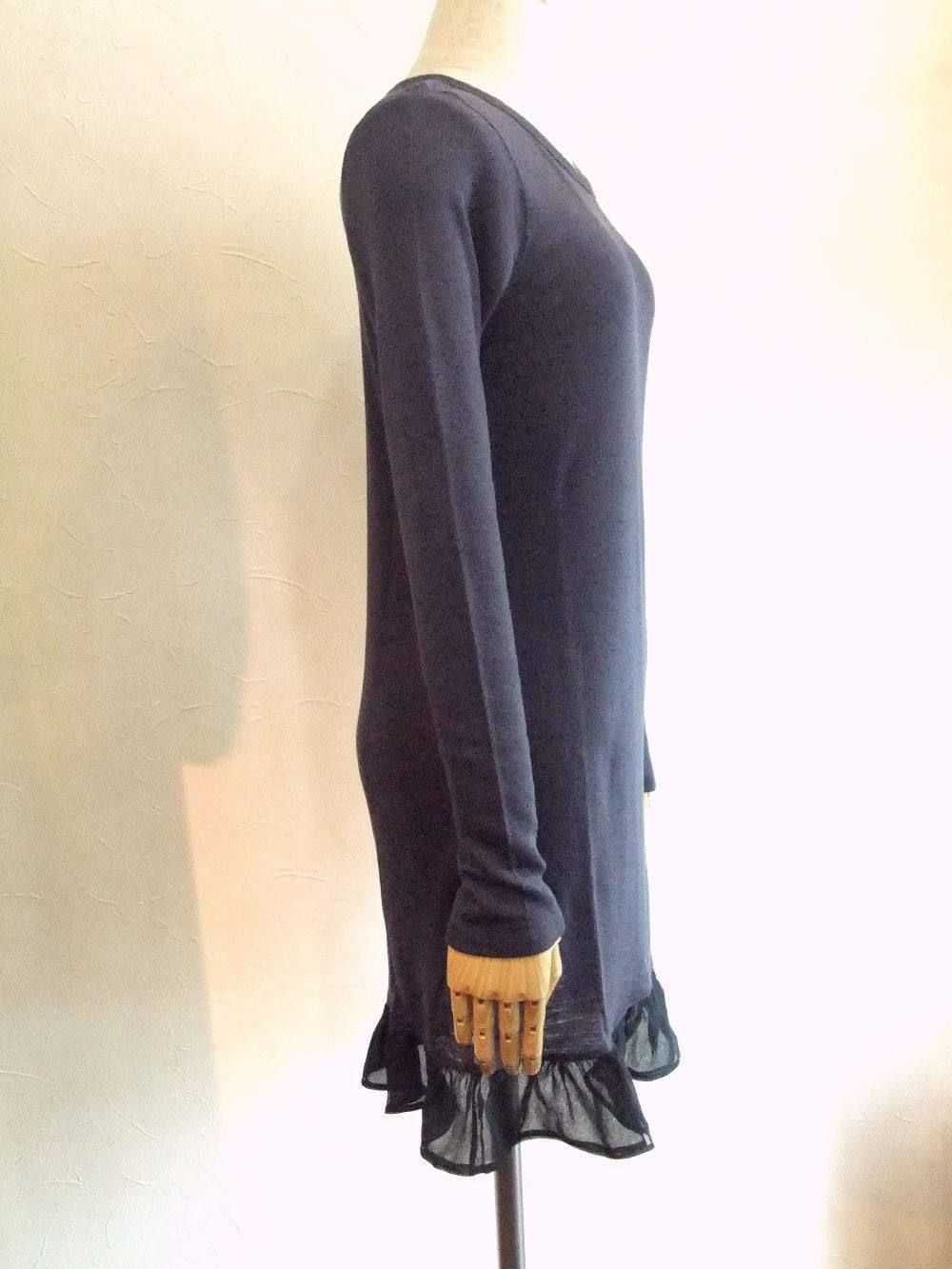FRILL LONG LENGTH CRUE NECK