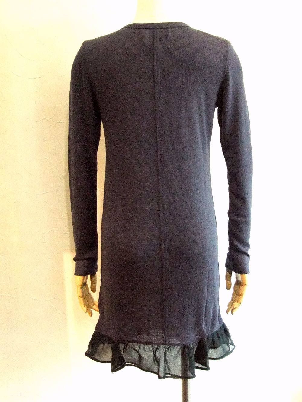 FRILL LONG LENGTH CRUE NECK