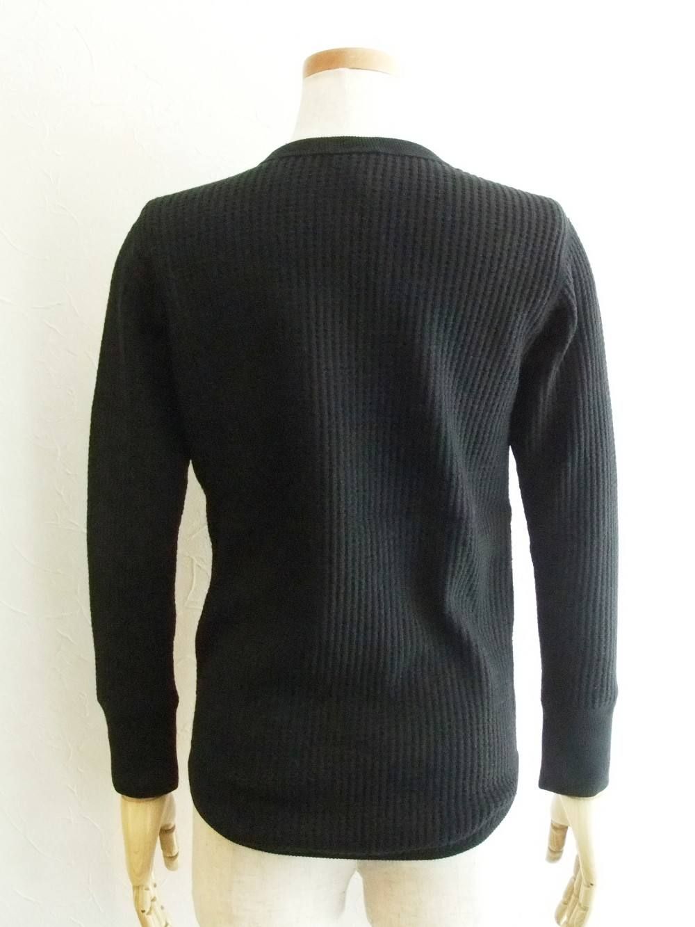 WAFFLE CREW NECK SWEAT (BK)