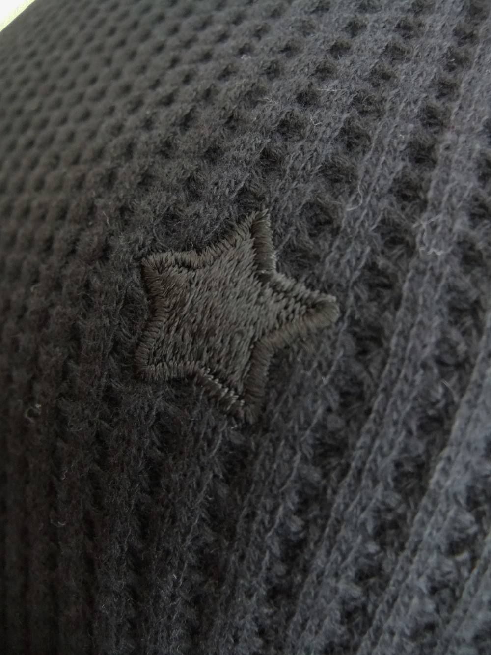 WAFFLE CREW NECK SWEAT (BK)