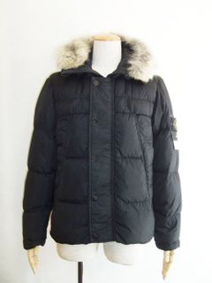 STONE ISLAND (ストーンアイランド) ファー付き ダウン ジャケット