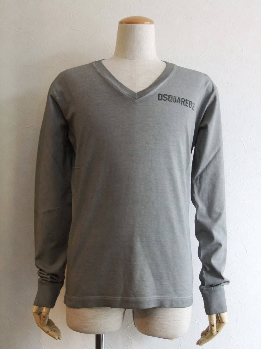 DSQUARED2 (ディースクエアード) Vネック 長袖 Tシャツ