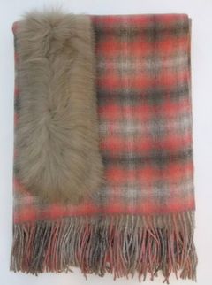 FOX FUR CHECK STOLE