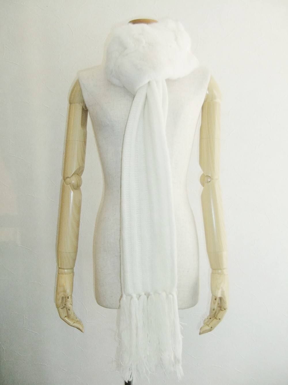 REX FUR KNIT MUFFLER