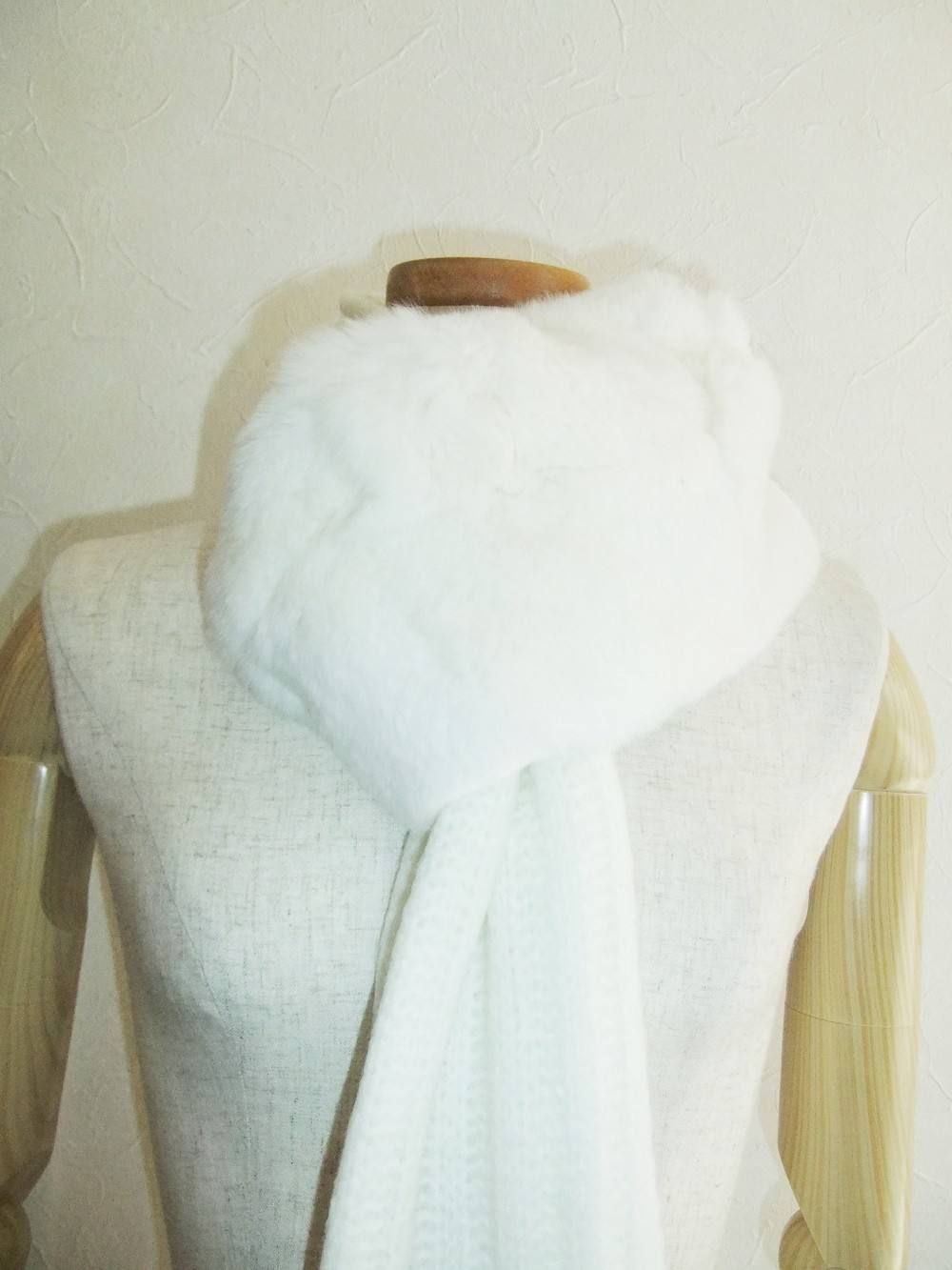 REX FUR KNIT MUFFLER