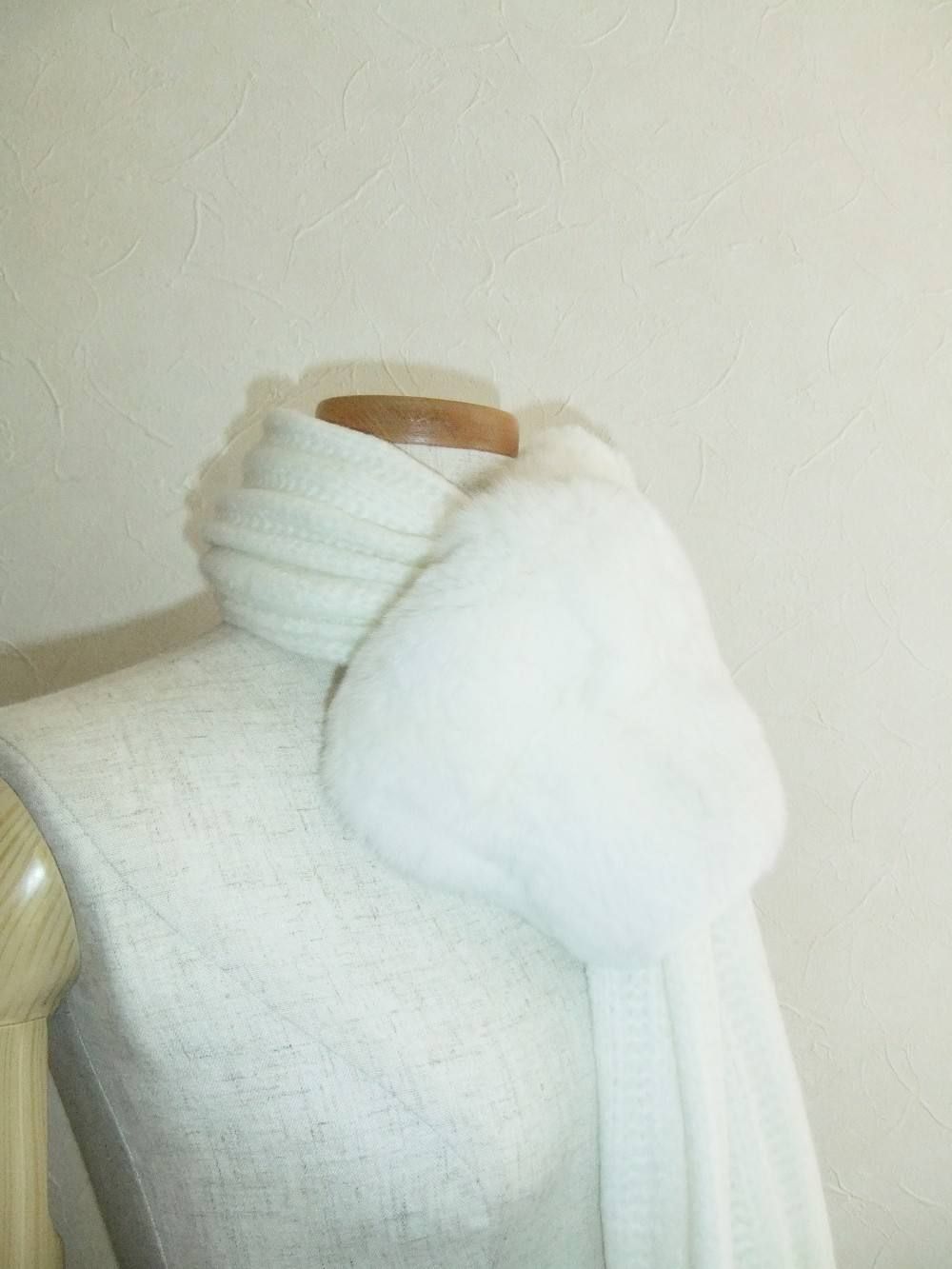 REX FUR KNIT MUFFLER