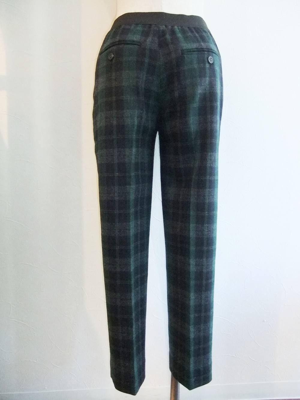 CHECK STRETCH PANTS