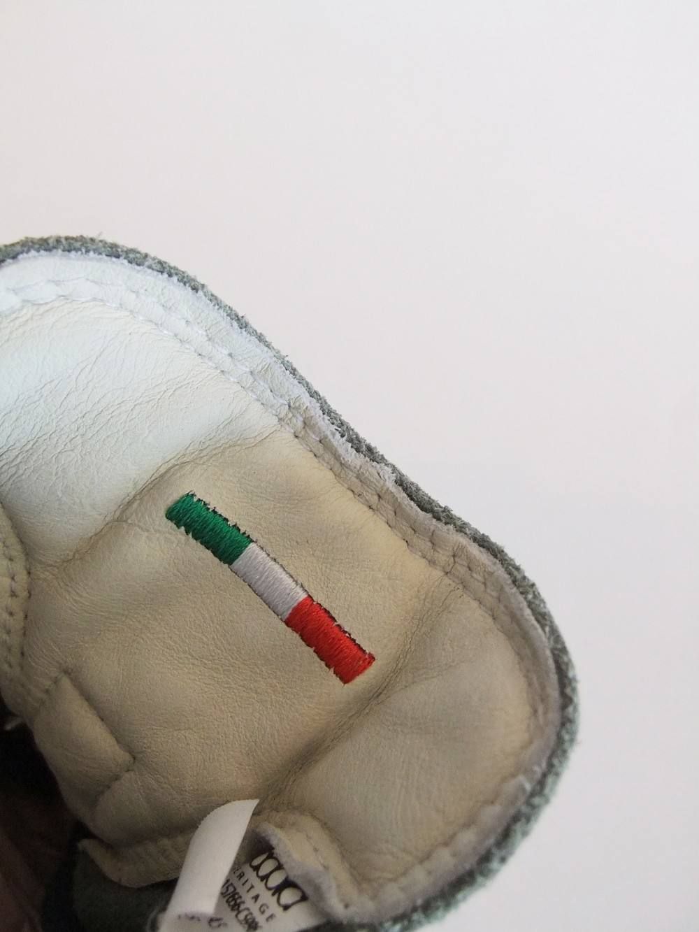 diadora (ディアドラ) レザー スニーカー ネイビー × カーキ