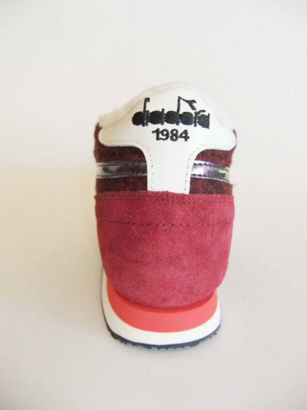 diadora (ディアドラ) レザー スニーカー レッド × 裏ボア