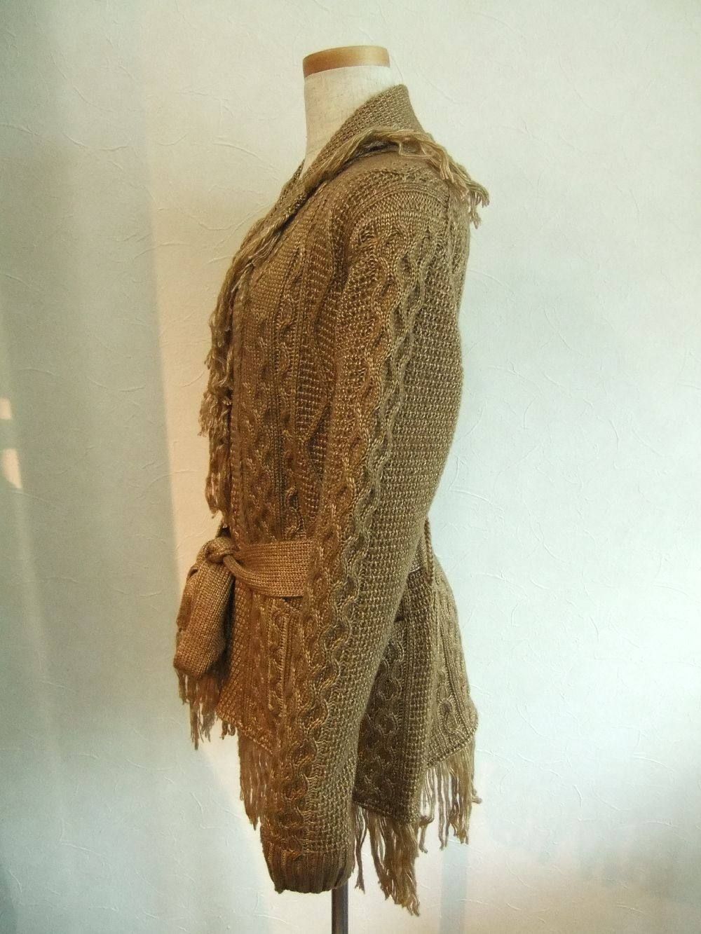 5GGフリンジカーディガン (Beige)