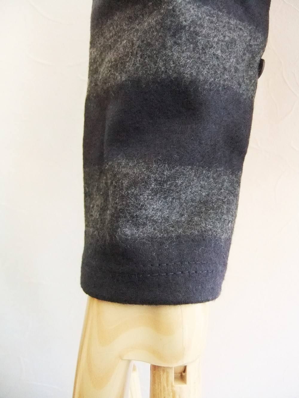 FUR CUFFS BORDER PULLOVER