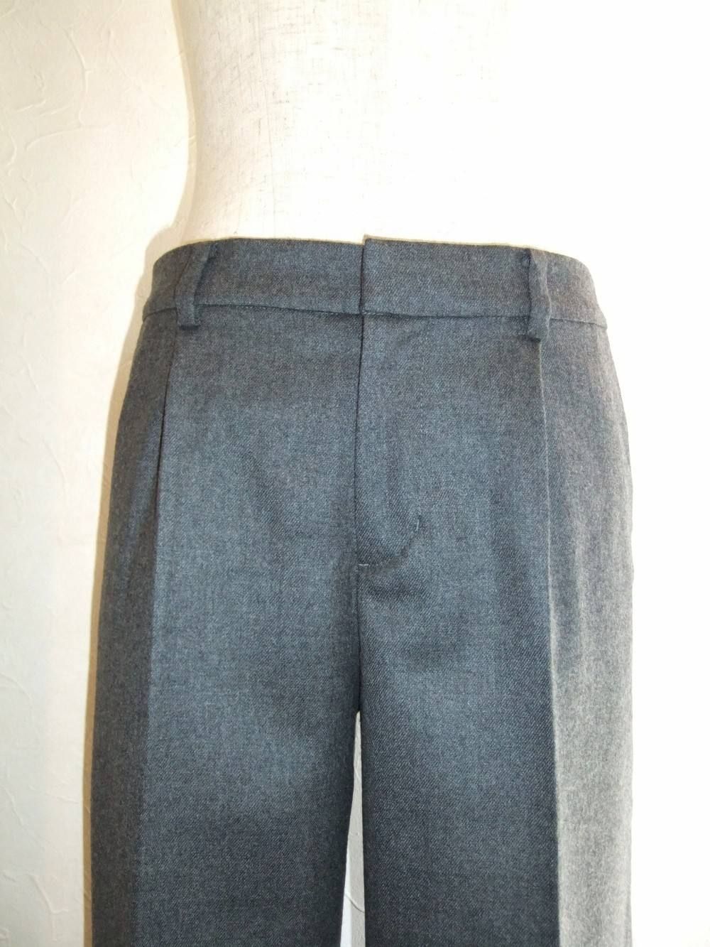 WOOL STRETCH WIDE PANTS ワイドパンツ
