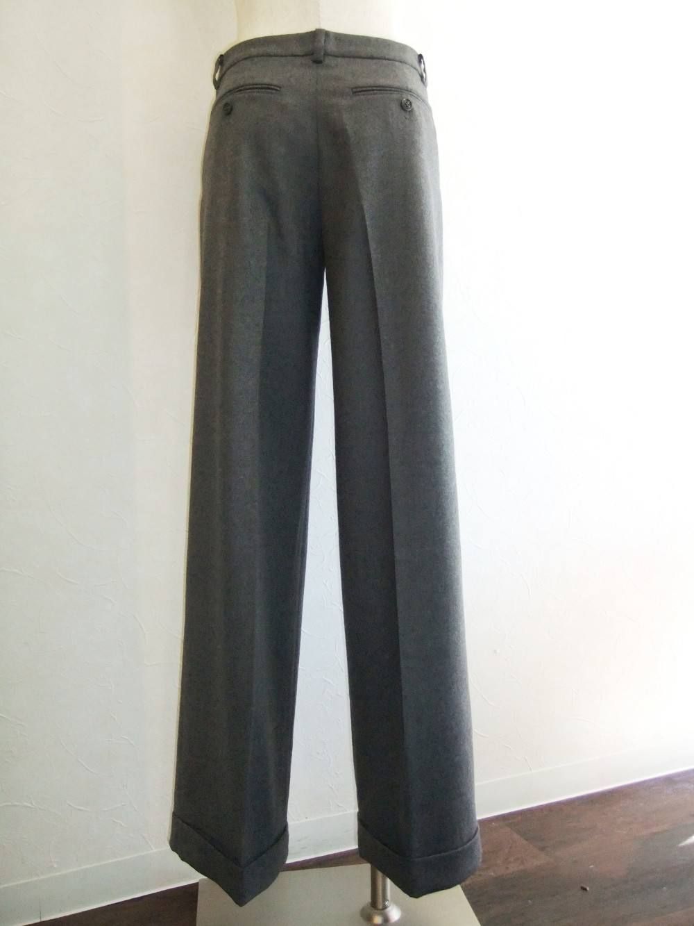 WOOL STRETCH WIDE PANTS ワイドパンツ